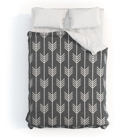 Holli Zollinger Arrows Grey Duvet Cover